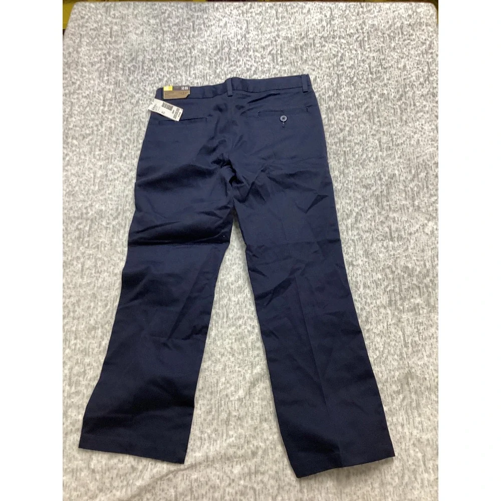 Dockers‎ Boys Husky 28H Navy Blue Pleated Pants Classic Fit Adjustable Waist NWT